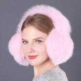 Whole Real Fox Hair Ear Muffs Can Be Used As Bib Two QE-009110