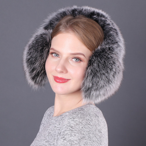 Whole Real Fox Hair Ear Muffs Can Be Used As Bib Two QE-009110