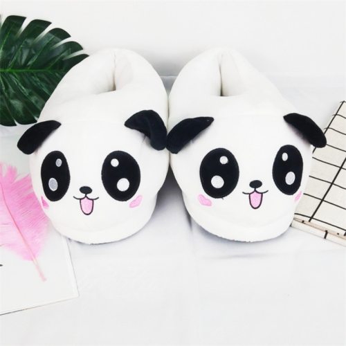 Anime Slippers Panda Kawaii Warm Cotton Plush Slides 04253