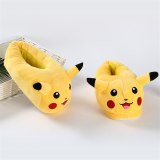 Pokemon Cartoon Pikachu Plush Slippers Indoor Warm Winter Slides 04657