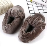 Cartoon Animal Winter Plush Indoor Home Shoes Warm Slides Slippers