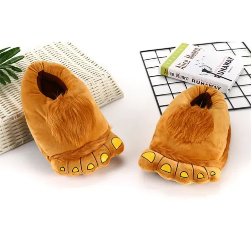 Animal Slippers Kids Cartoon Cute Monster Home Winter Warm Pajama Shoes 00819