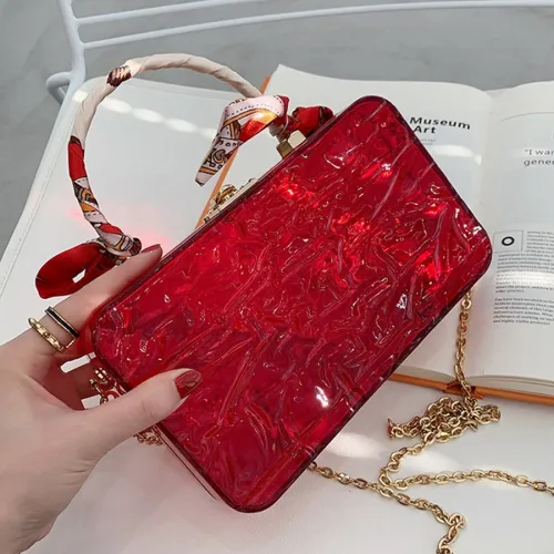 Fashion Acrylic Clear Women's Handbag Handbags W857586