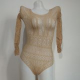 Hot Women Long Sleeve Diamond Bodycon Bodysuit Lingeries Underwear 182132