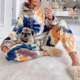 Autumn Fashion Print Hooded Women Pajamas RM11122