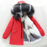 2020 Winter Faux Fox Fur Coat Coats 191627