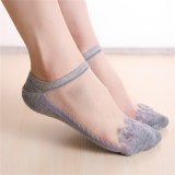Mesh Knit Frill Transparent Hollow Women's Socks C045061