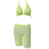 New Sexy Women Rhinestone Bikini Set Mesh Swimsuit Swimsuits RY183445