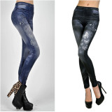 Women Leggings Butterfly Printing Jeans Pant Pants SY551526