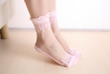 Summer Ladies Lace Silk Transparent Crytal Stretch Women Socks C-045162