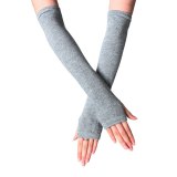 Fashion Women Warmer Knitted Long Fingerless Gloves ST120112