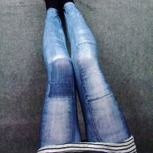 Women High Waist Leggings Skinny Pencil Jeans Pants