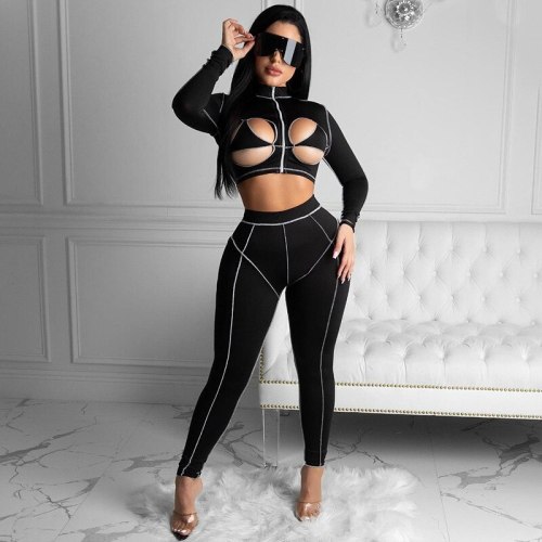 Sexy Bodycon Workout Sports Tracksuit Tracksuits CY1307