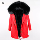 Camo Women Winter Parkas Large Raccoon Fur Collar Hooded Parkas