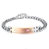 Cross Lobster Stainless Steel Chain Bracelets & Bangles Valentine's Gifts C023647