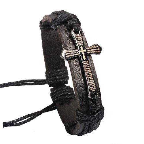 New Fashion Men Jewelry Vintage Leather Bracelets QNW10278-12