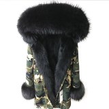 Women's Large Raccoon Fur Collar Winter Parka Parkas Coat Coats FD3344