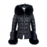 Warm Natural Real Raccoon Fur Collar Parkas Coat Coats 60516