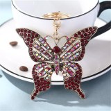Full Crystal Bling Butterfly Alloy Keychain Key Rings Women Gift YSK00617