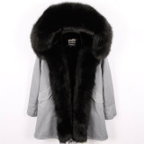 Real Fox Fur Coats Women Winter Parkas ED1425