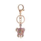 Crystal Tortoise Keychain Holder Buckle Fashion Exquisite Key Ring YSK02435
