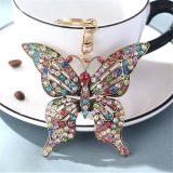 Full Crystal Bling Butterfly Alloy Keychain Key Rings Women Gift YSK00617