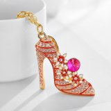Small Flower High Heels Metal Keychains Creative Small Gifts YSK08293