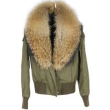 Big Real Raccoon Fur Collar Short Coats Jackets