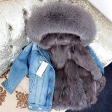 Fox Fur Liner Raccon Fur Collar Coat Coats K4455