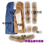 Large Real Raccoon Fur Collar Women Winter Parkas Coats H1324