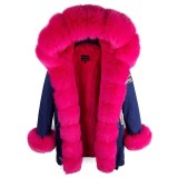 Large Real Raccoon Fur Collar Women Winter Parkas Coats H1324