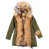 Fox Fur Lining Real Fox Fur Collar Coat Parkas