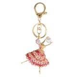 Net Red Ins Pearl Angel Bag Buckle Ballet Girl Key Chain Key Rings YSK06172