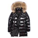 Warm Slim Real Raccoon Fur Hooded Parka Coat Coats 60213
