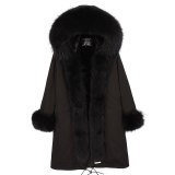 Big Real Raccoon Fur Colla Parkas Jackets Ladies Coats FC1324