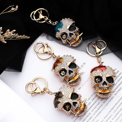 Exquisite Skull Keychains Cool Punk 3D Skull Shape Key Rings YSK13142