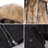 Natural Raccoon Fur Collar Lining Fur Coat Coats