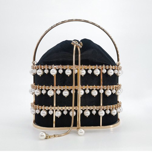Pearl Evening Bag Handbags Rhinestone Party Bucket Bags HCX-200321223