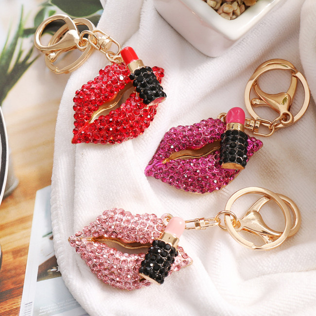 Popular Mouth Diamond Metal Keychains Keyrings YSK17485
