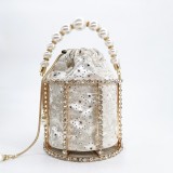 Women Handmade Diamond Bucket Handbags HCX-2004192103