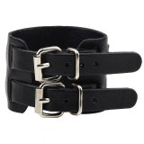 Vintage Double Belt Leather Wrist Friendship Big Wide Bracelet Bracelets QNW216778