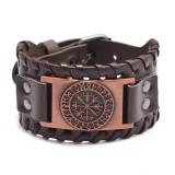 Hot Selling Viking Pirate Bracelet Men's Wide Leather Bracelets QNW257485