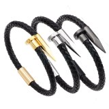 Stainless Steel Bullet Shape Magnetic Clasp Bracelets QNW241223