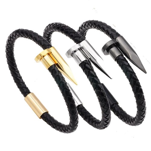 Stainless Steel Bullet Shape Magnetic Clasp Bracelets QNW241223