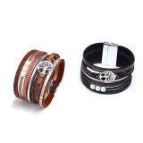 New Fashion Multilayer Woven Leather Bracelet Bracelets QNW252233