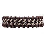 Vintage Braided Genuine Leather Bracelet Hollow Bracelets QNW223041