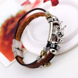 Dragon Head Leather Bracelet Bracelets QNW218596