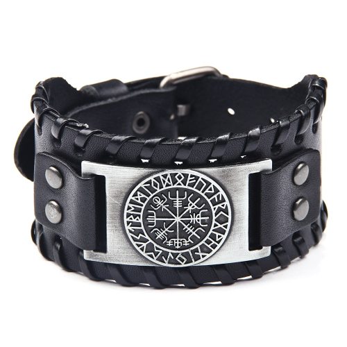 Hot Selling Viking Pirate Bracelet Men's Wide Leather Bracelets QNW257485