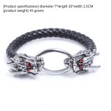 Punk Trend Wolf Head Man Animal Red Eye Dragon Bracelet Bracelets QNW602839