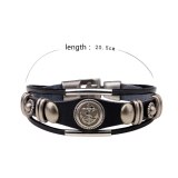 Anchor Leather Bracelet Bangles Fashion Alloy Metal Bracelets QNW223142